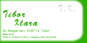 tibor klara business card